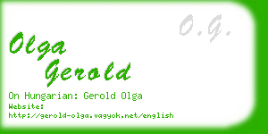 olga gerold business card